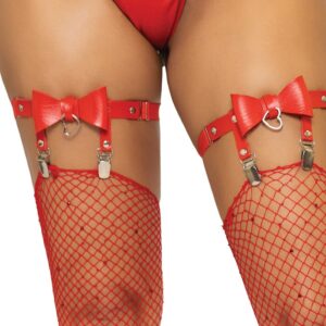 Giarrettiera Sexy Red Bows